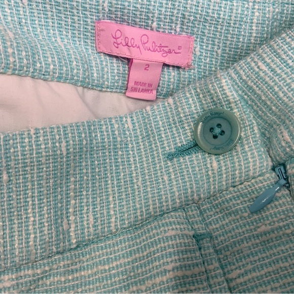 Lilly Puliter Sloan Tweed Shorts. Blue. Women’s Size 2. - Picture 6 of 8